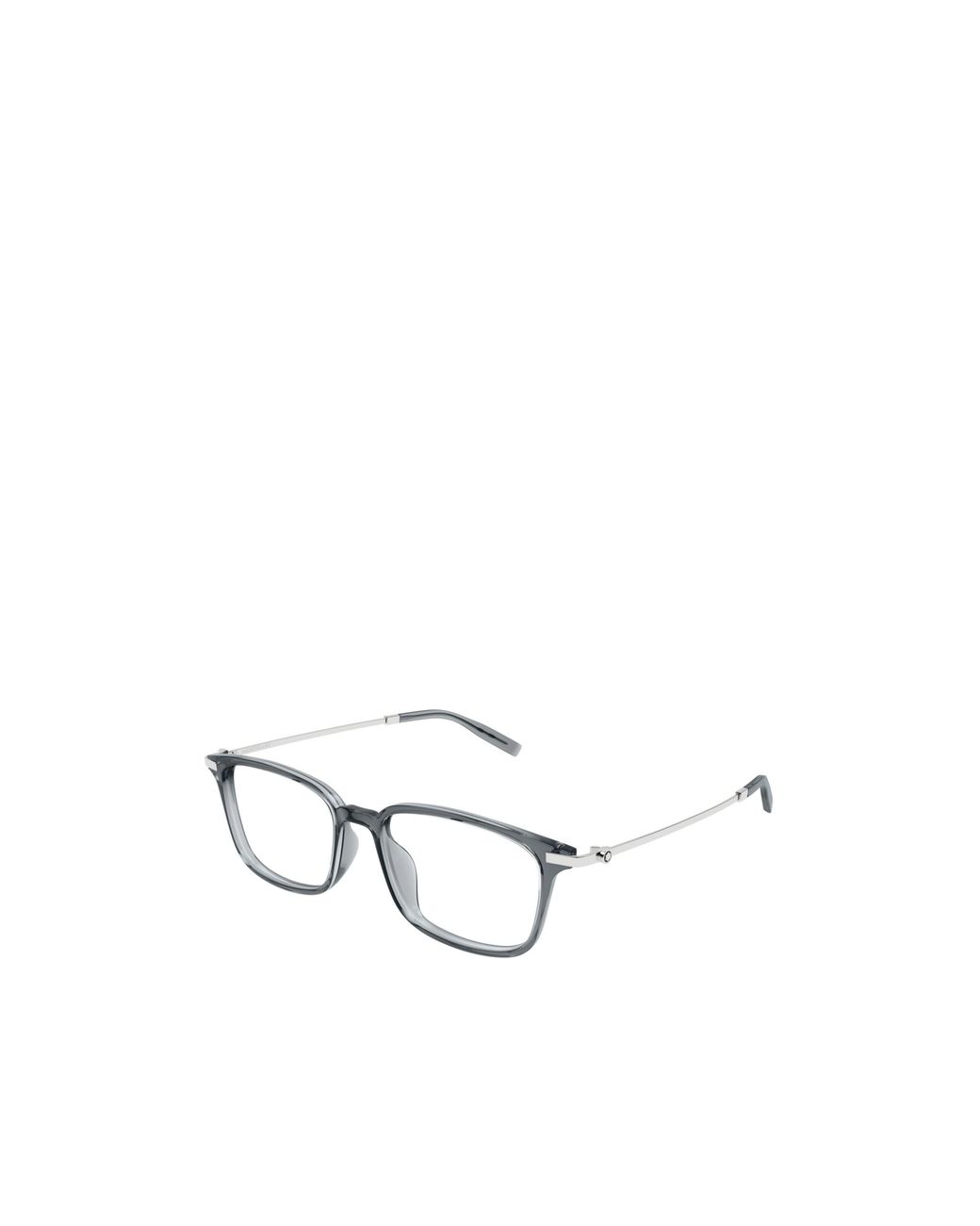 Montblanc White Eyewear Rectangular Frame Glasses for men
