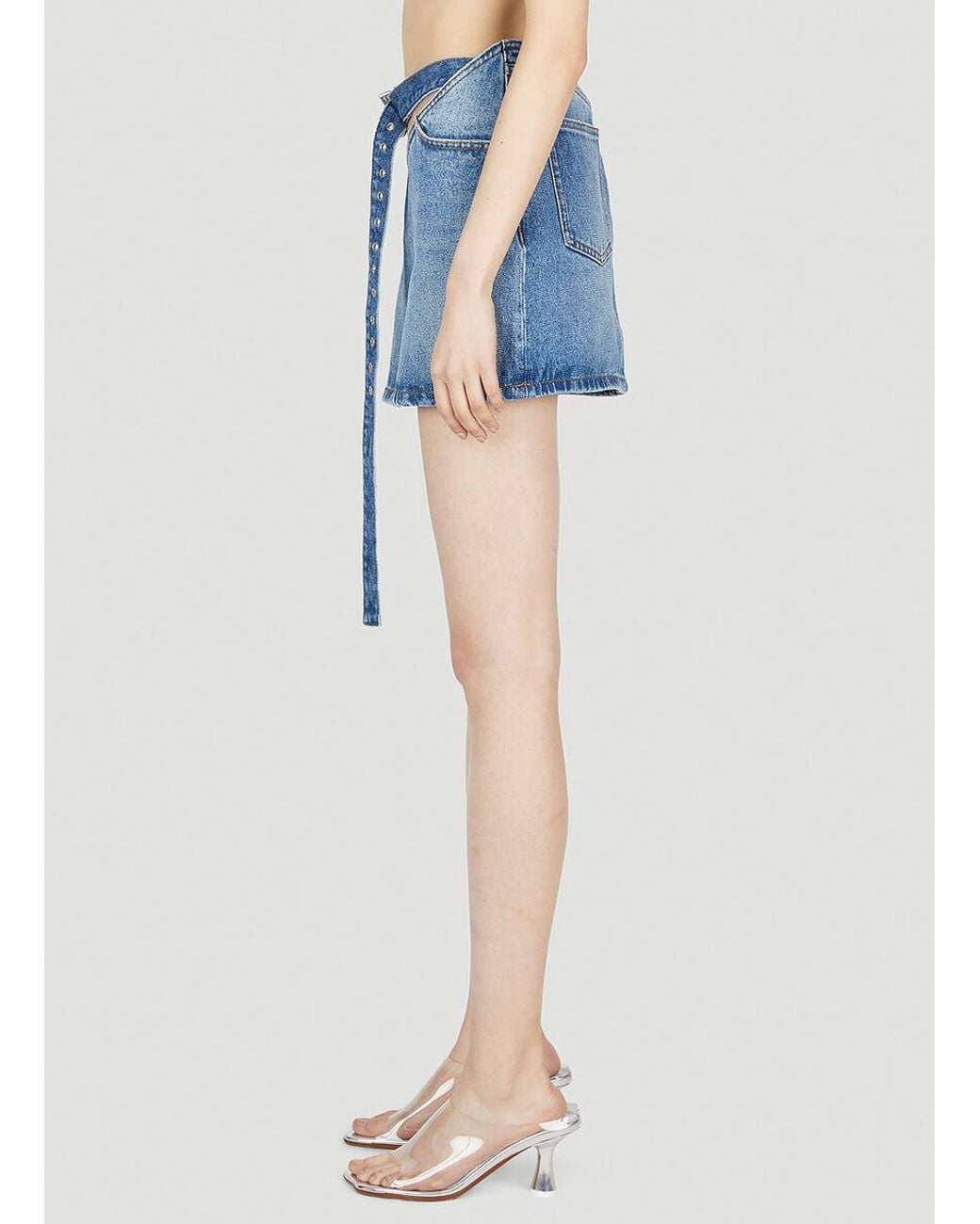 Y. Project Blue Logo Skirt