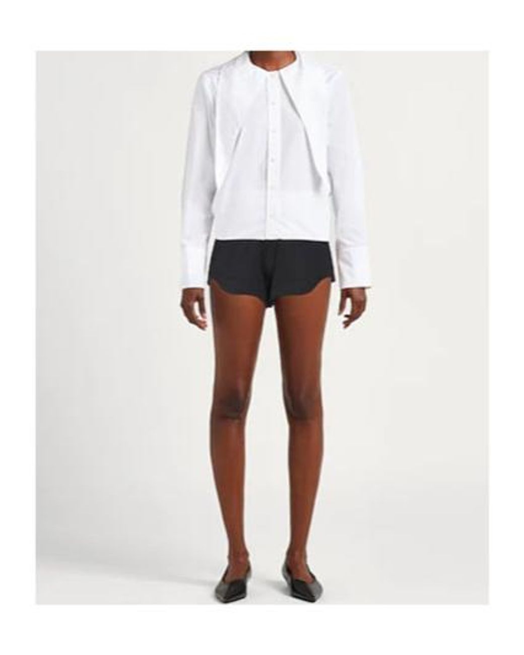 Ganni Black Elastic Waistband Shorts