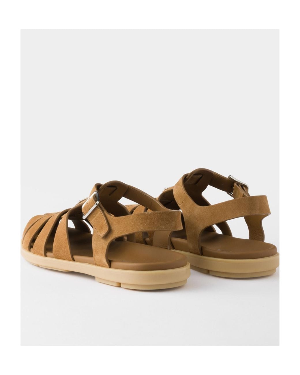 Prada Brown Suede Fisherman Sandals for men