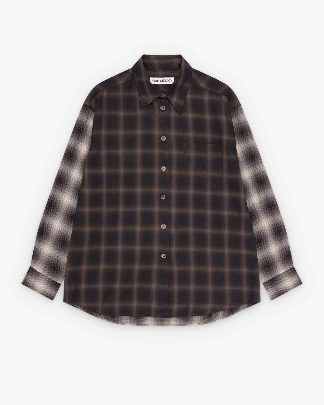 Our Legacy Gray Favourite Check-Print Shirt