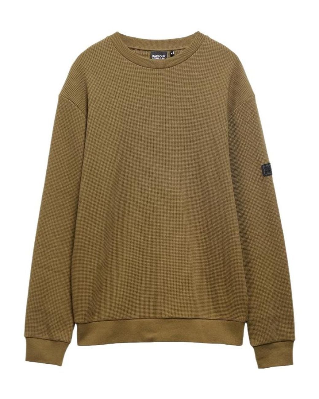 Barbour Green Long-Sleeved Crew Neck Sweatshirt for men