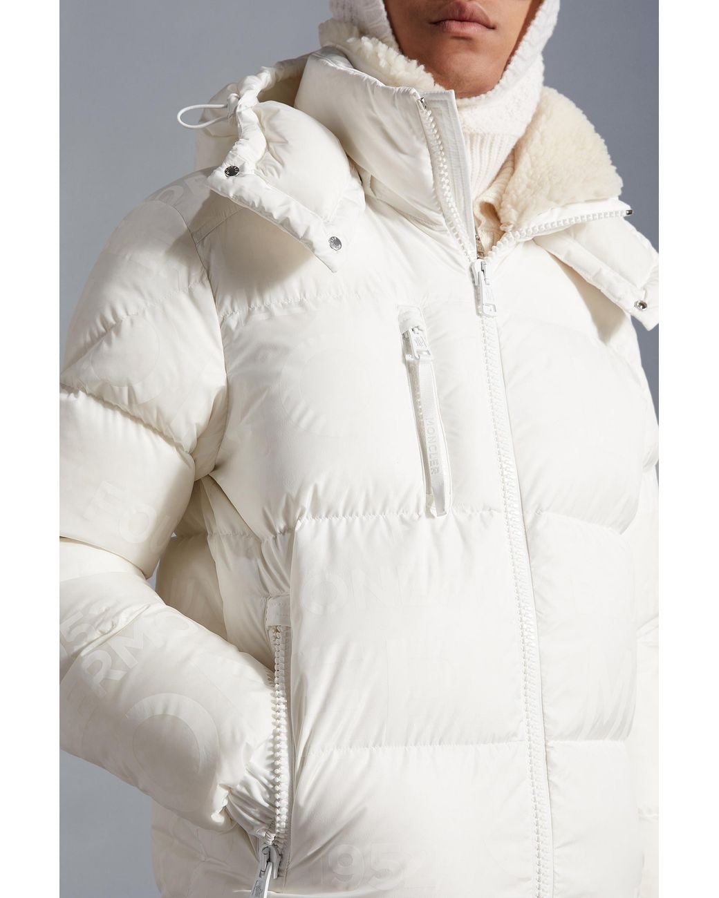 Moncler White Tarentaise Short Down Jacket for men