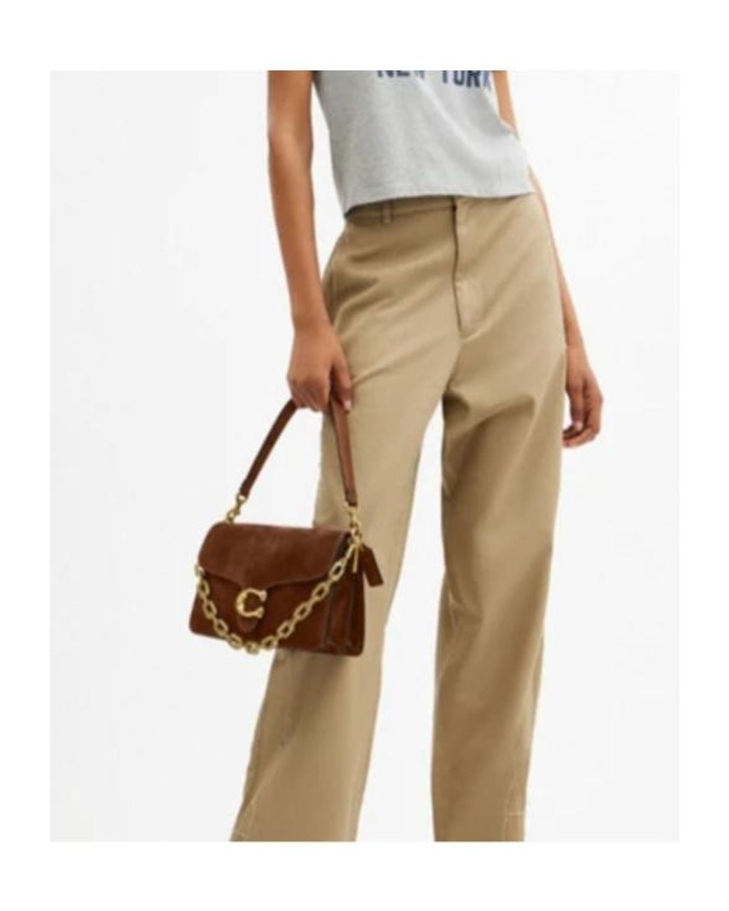 COACH Brown Chain Tabby Shoulder Bag