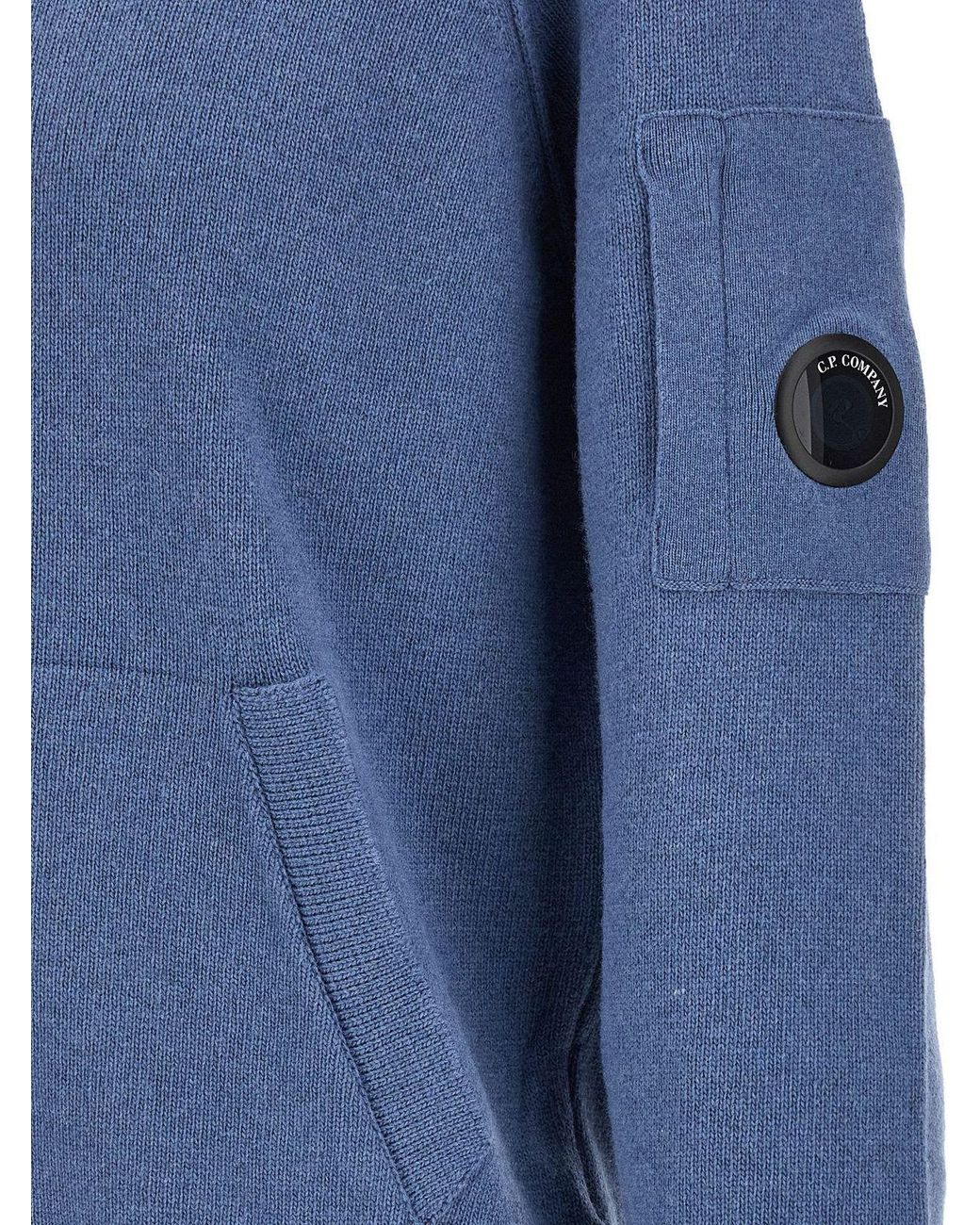 C P Company Blue Lens Zip Cardigan for men