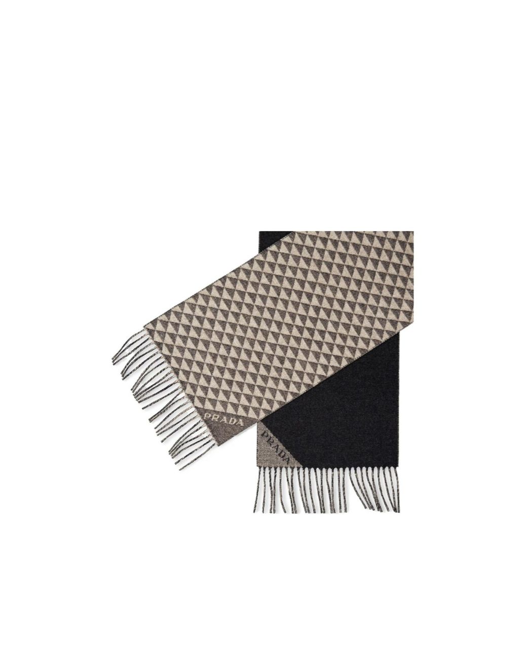 Prada White Pattern Scarf for men