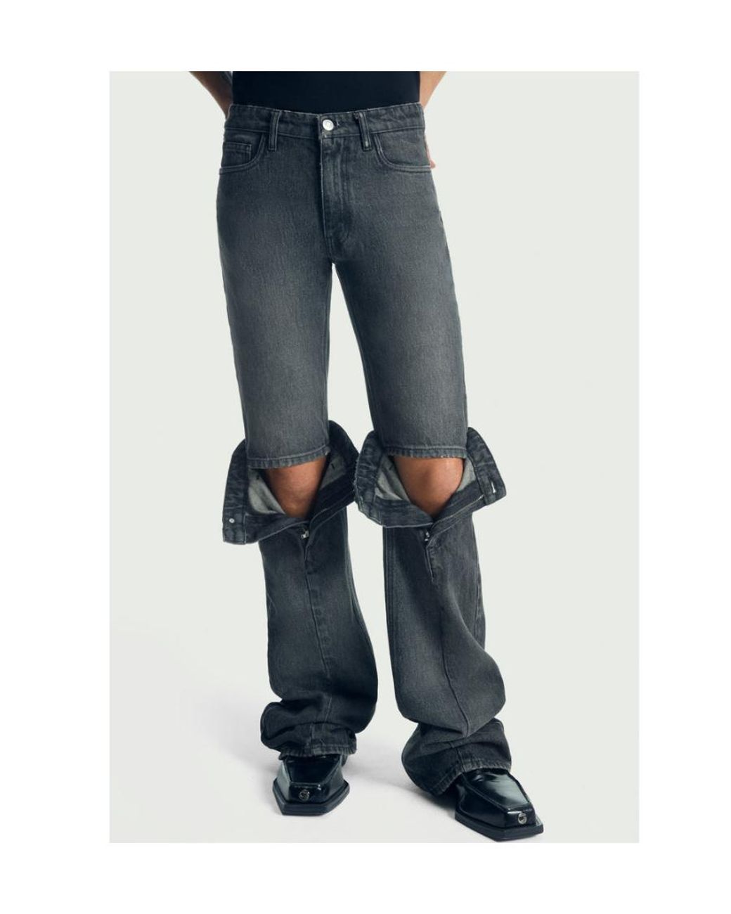 Coperni Blue Logo Patch Mid-Rise Jeans