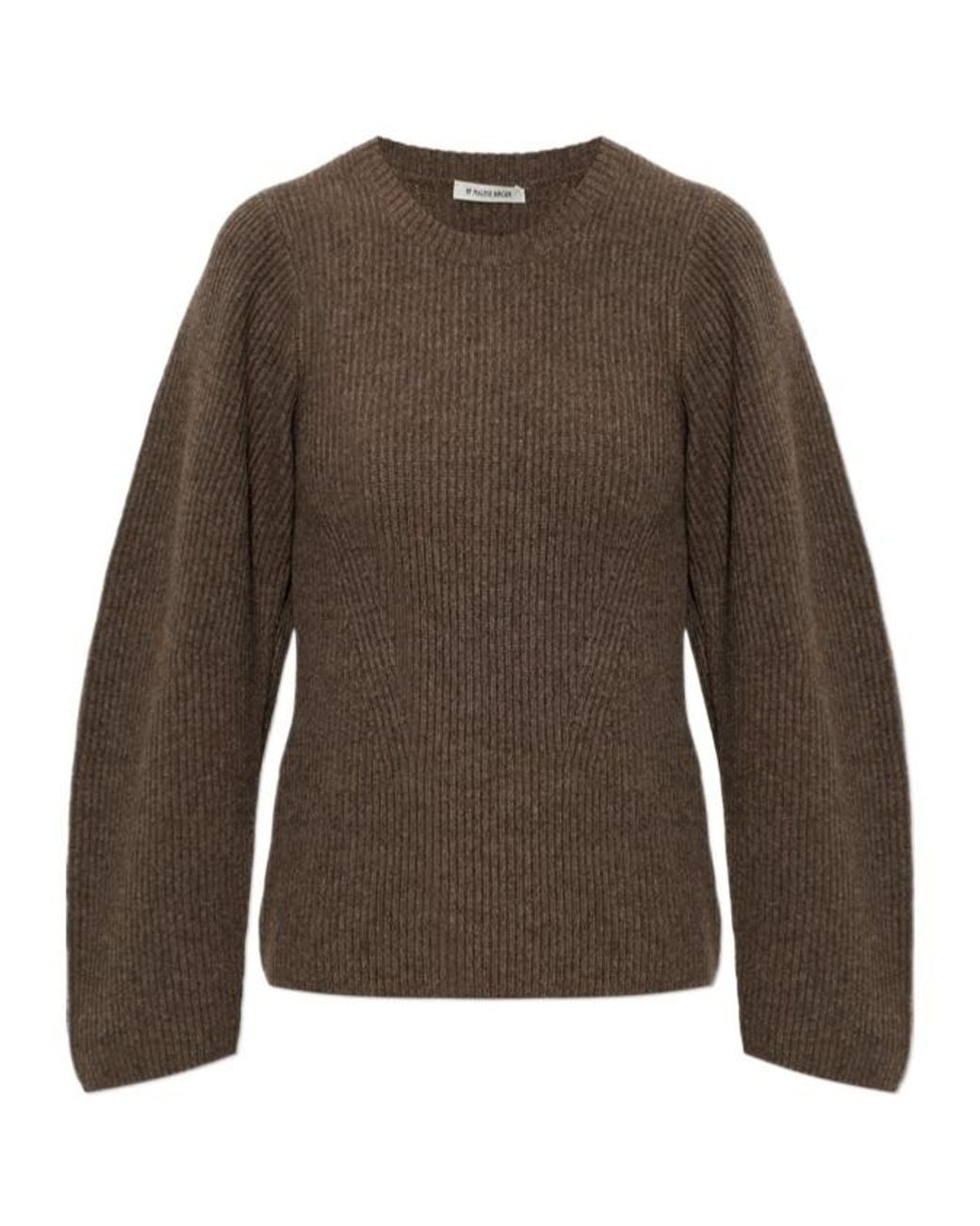 By Malene Birger Brown Bianca Ribbed Knitted Sweater