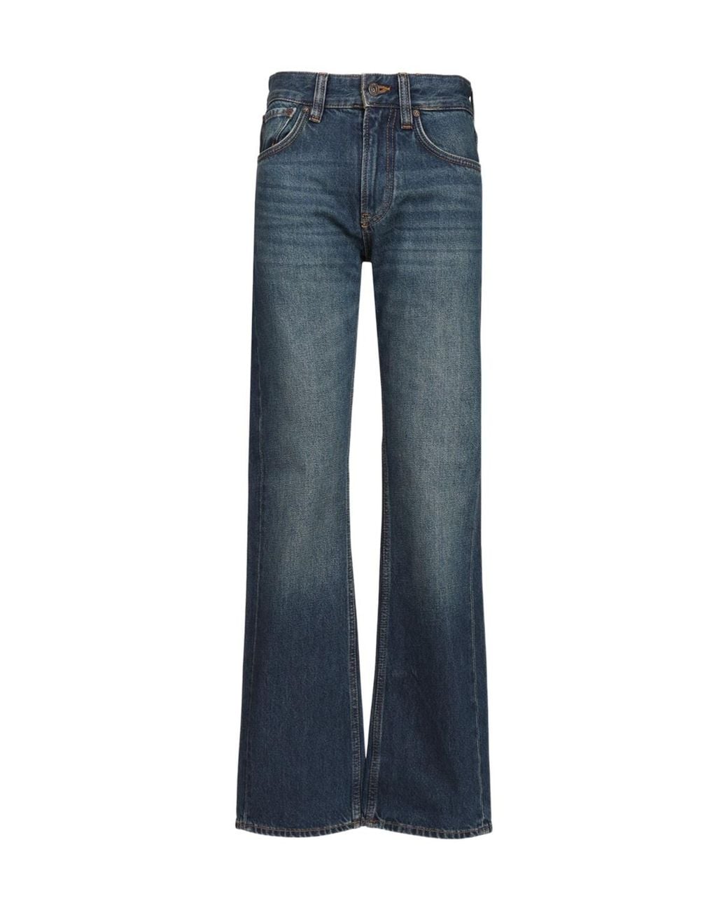 Emporio Armani Blue Straight-Leg Five-Pocket Jeans for men