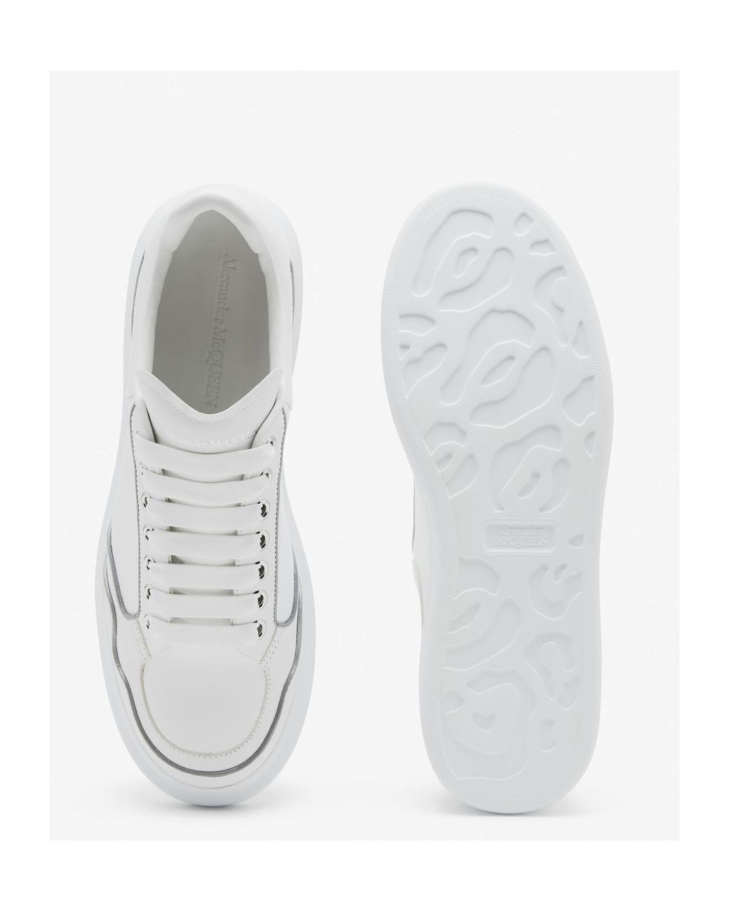 McQueen White Oversized Lace-Up Sneakers for men