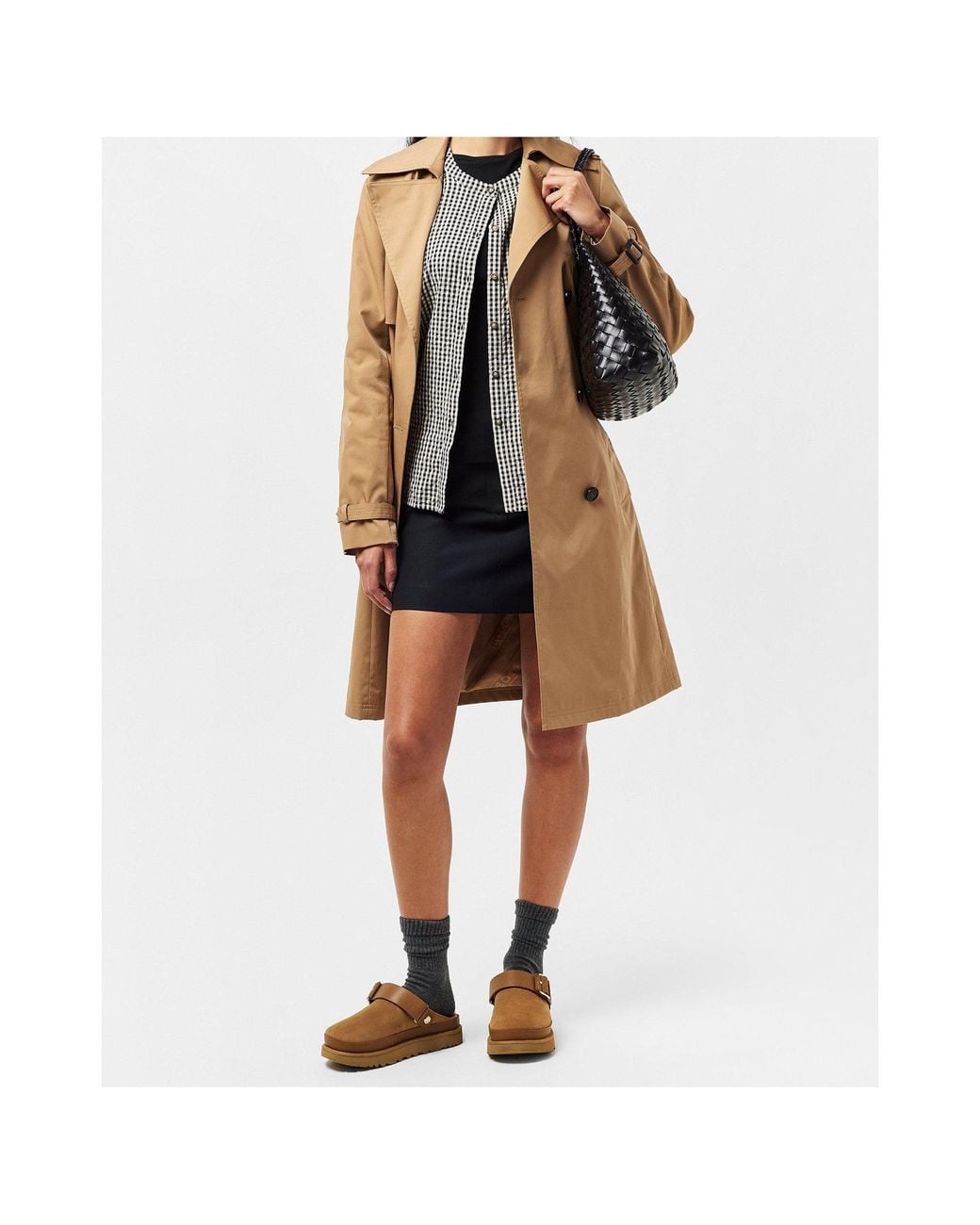 Ugg Brown Logo Details Mules