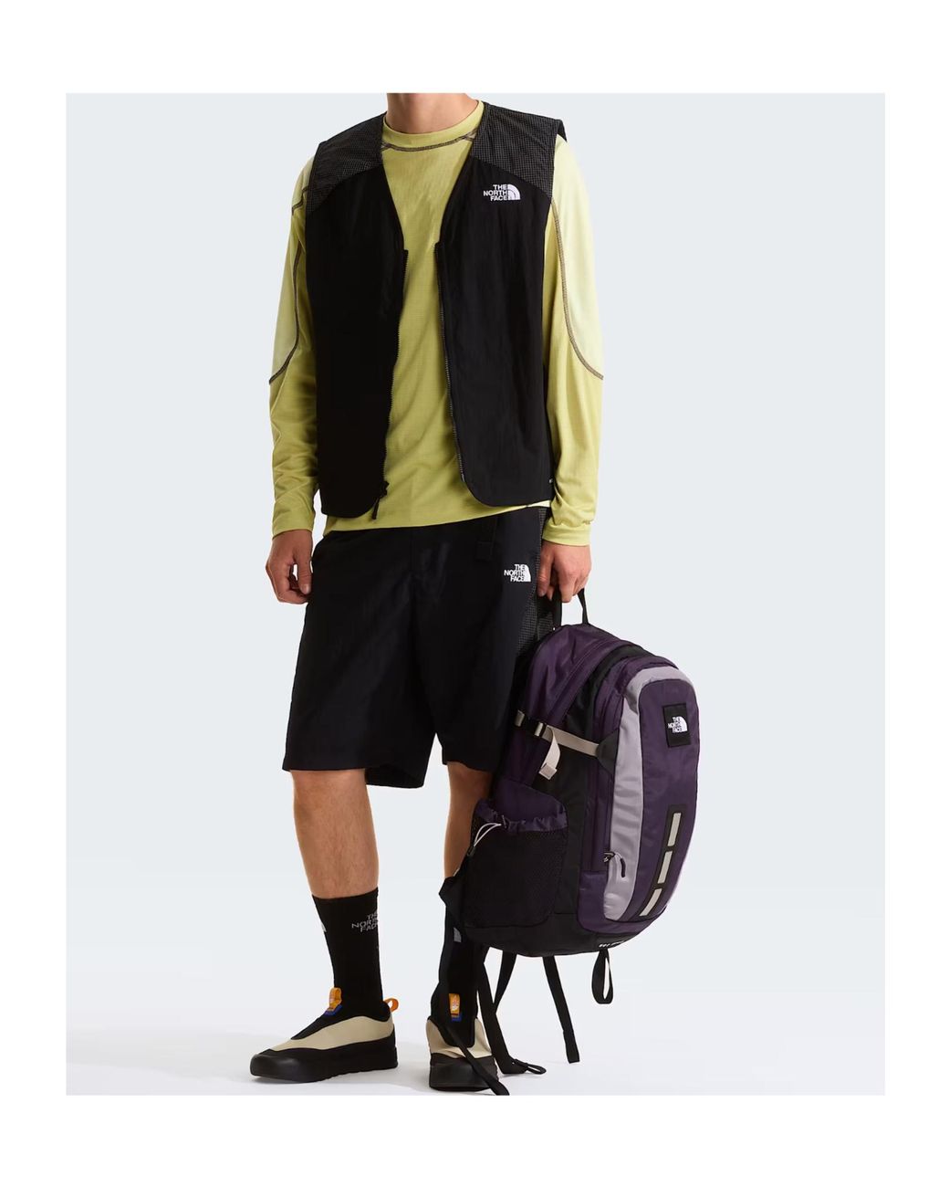 The North Face Black Grid Panel Vest Jacket for men
