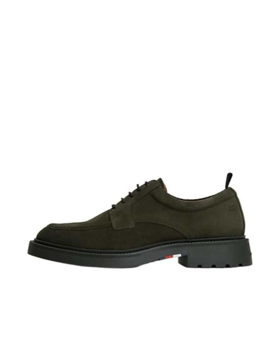 Tommy Hilfiger Green Lace-Up Suede Derby Shoes for men