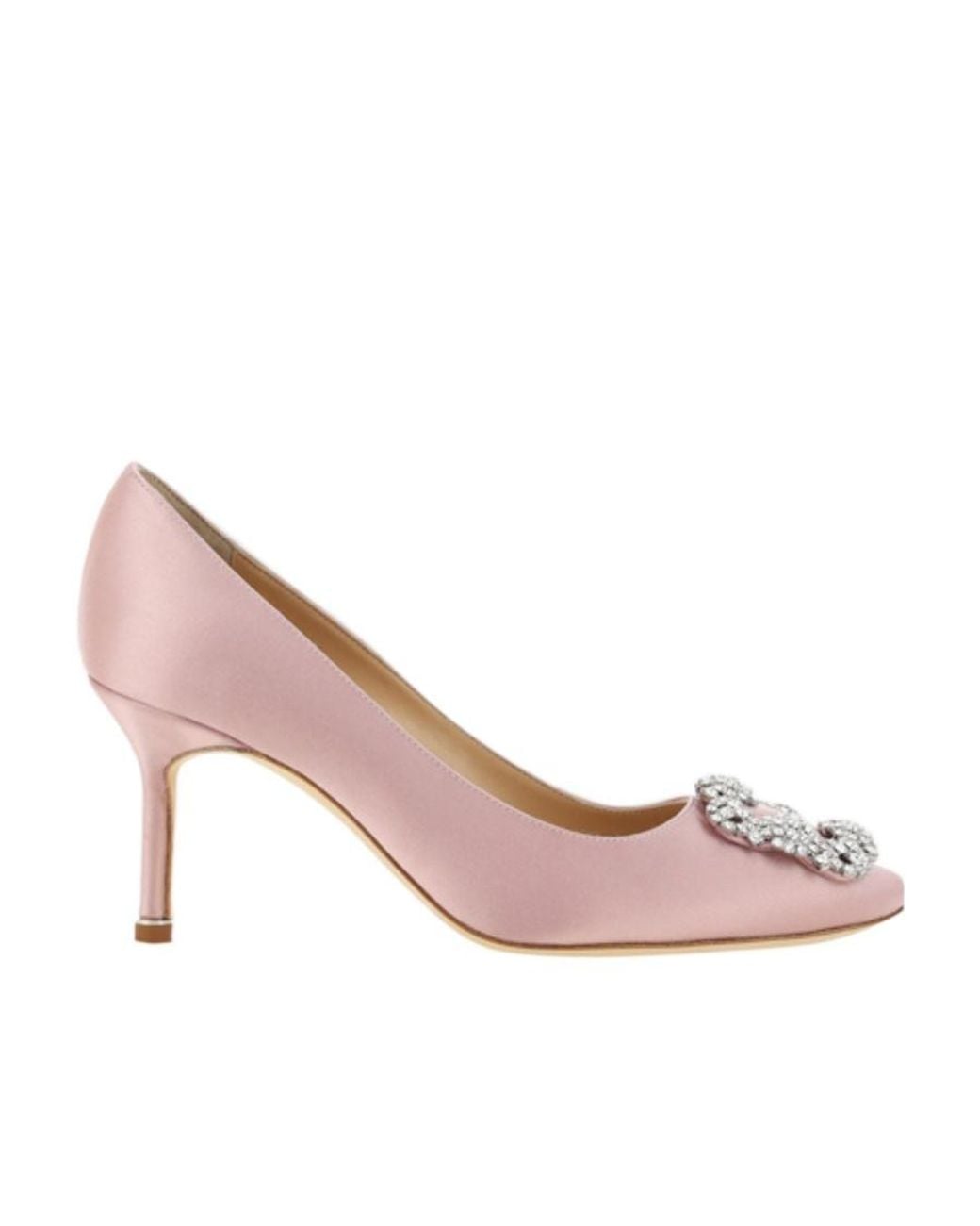 Manolo Blahnik Pink Hangisi 70Mm Crystal-Buckle Pumps