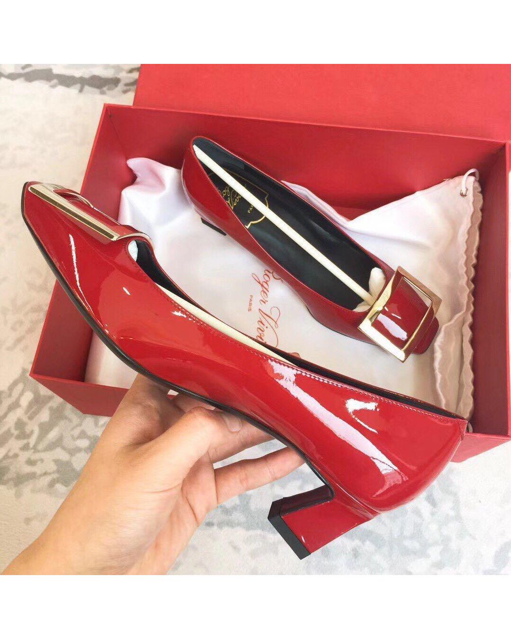Roger Vivier Pink Trompette Buckle Pumps