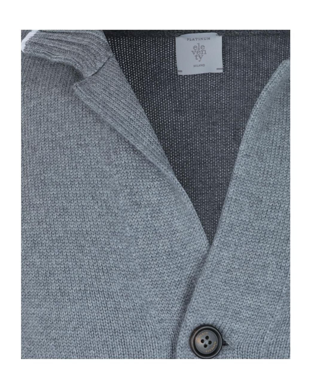 Eleventy Blue Shawl Collar Cardigan for men