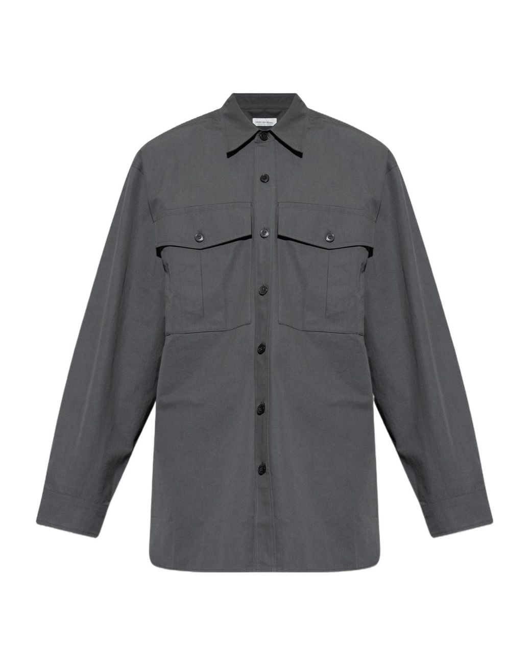 Dries Van Noten Gray Long Sleeve Shirt for men