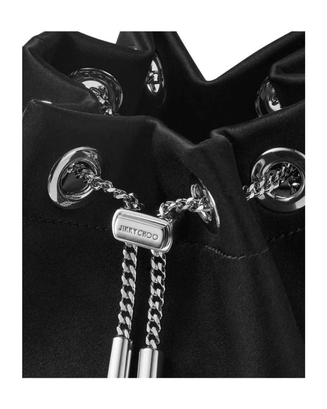 Jimmy Choo Black Drawstring Shoulder Bag