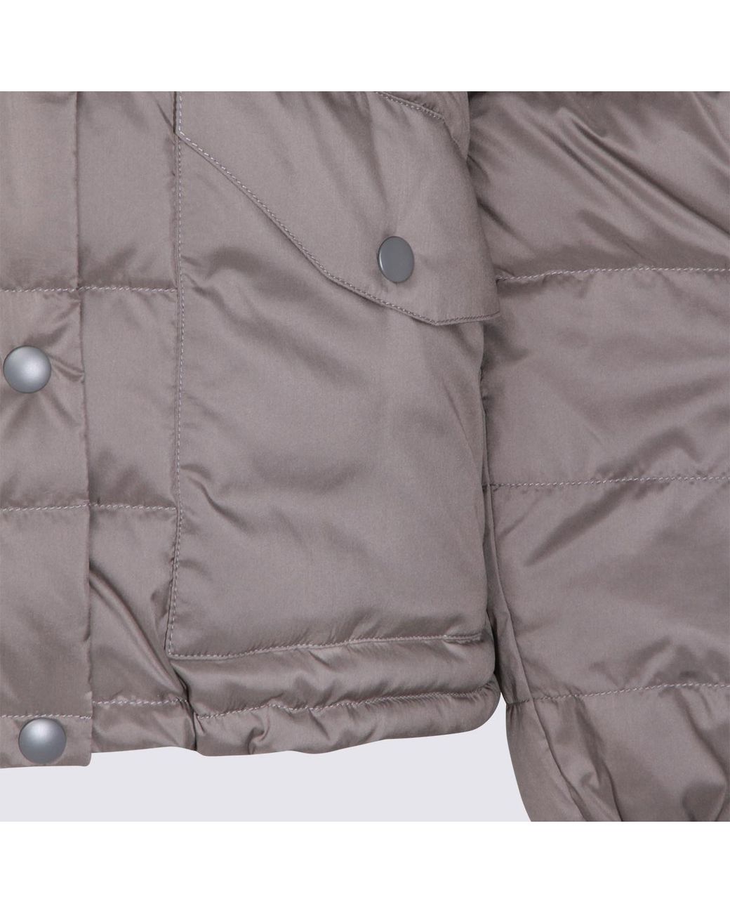 Miu Miu Brown Down Technical Pongé Puffer Jacket