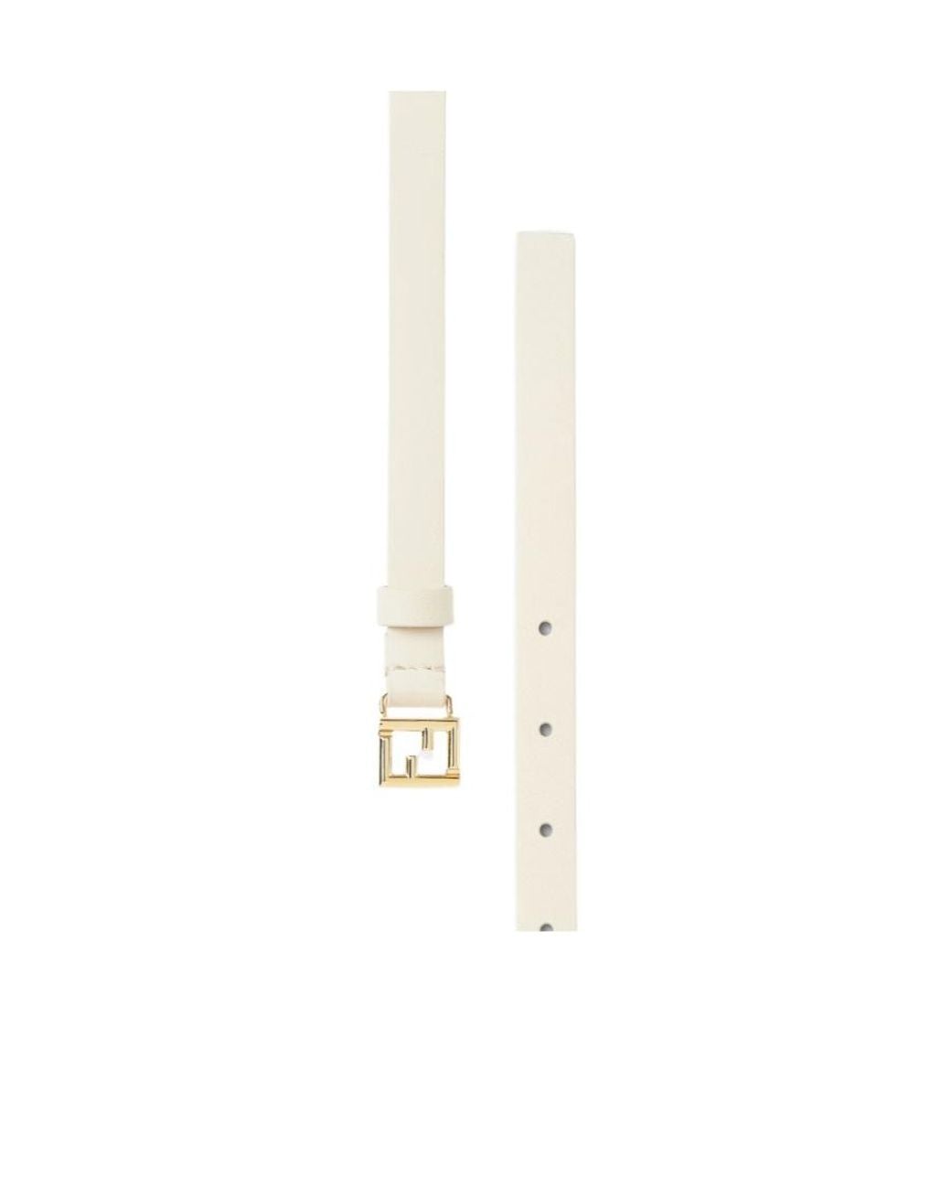 Fendi White Logo Buckle Belt