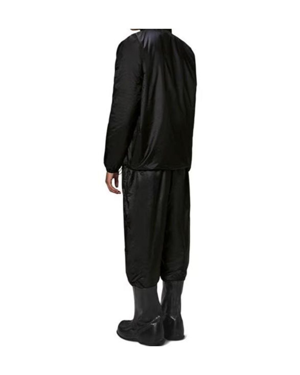Rains Black Zipper Hooded Cotton Jacket for men