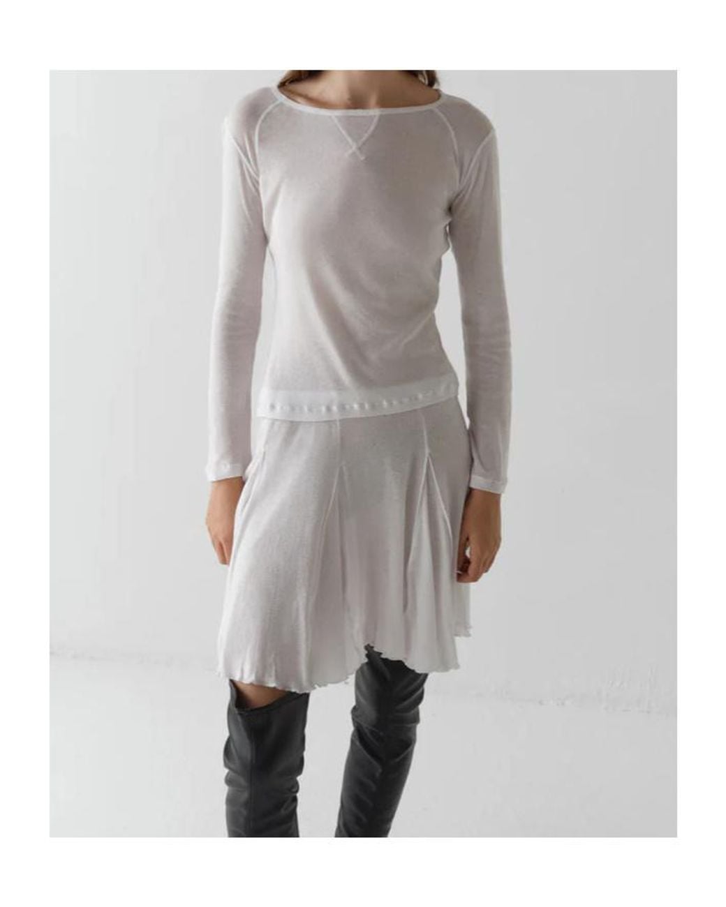 GIMAGUAS White Maura Long-Sleeve Top
