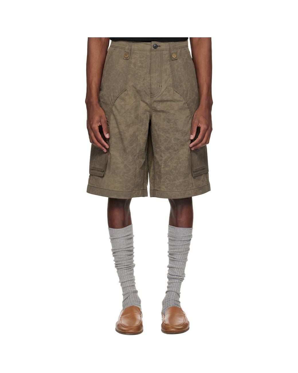 ANDERSSON BELL Green Carpenter Cargo Shorts for men