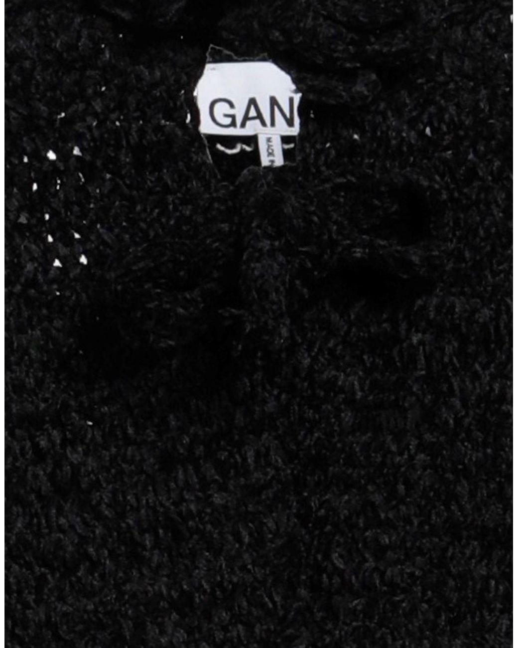 Ganni Black Stylish Knitted Sleeveless Top