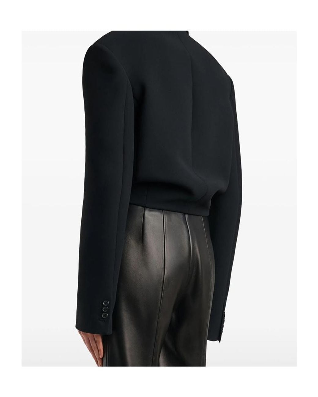 Khaite Black Long-Sleeve Casual Jacket