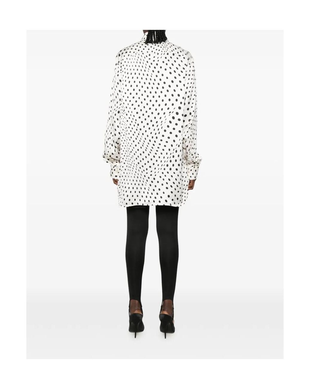 Stella McCartney White Polka-Dot Long-Sleeve Shirt