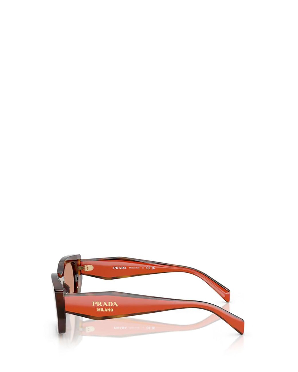 Prada Pink Eyewear Rectangular Frame Sunglasses