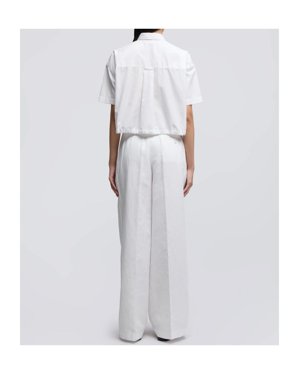 Aspesi White Wide-Leg Trousers