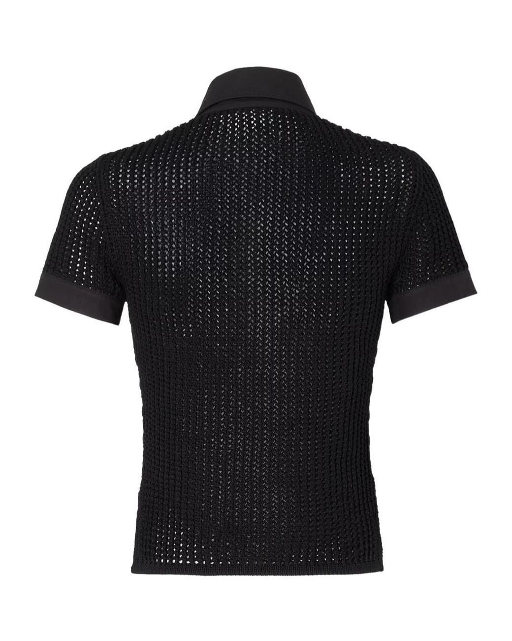 Fendi Black Military Mesh Shirt
