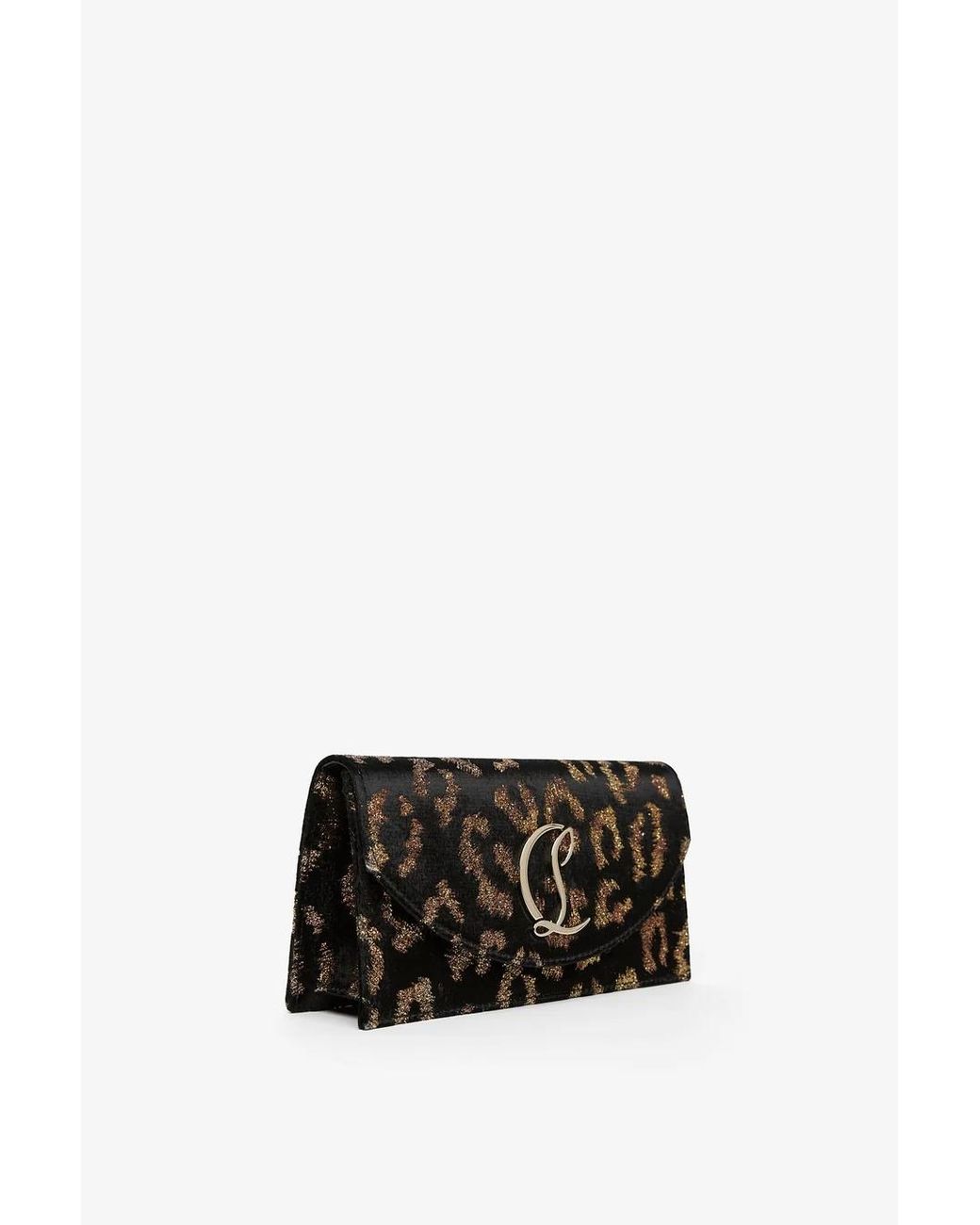 Christian Louboutin Black Loubi54 Logo Plaque Clutch Bag