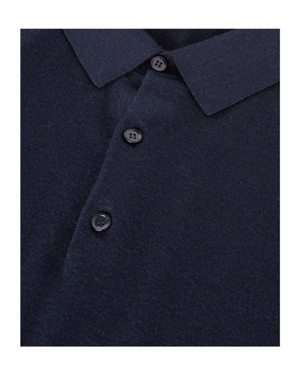 Loro Piana Blue Sottile Polo Shirt for men