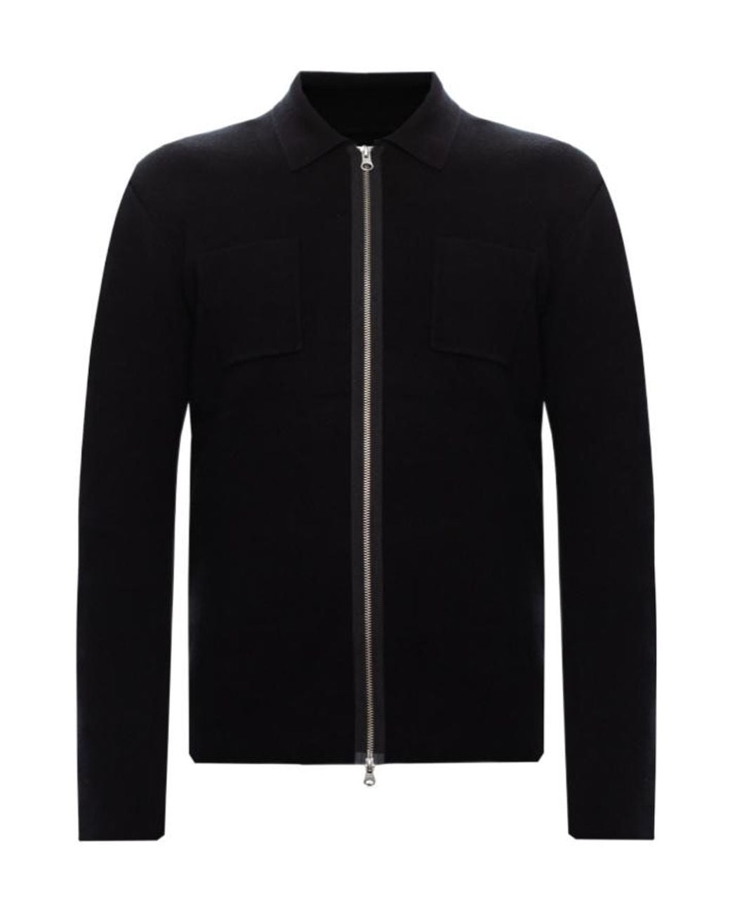 Samsøe & Samsøe Black Samsøe Samsøe Zip-Up Chest-Pocket Cardigan for men