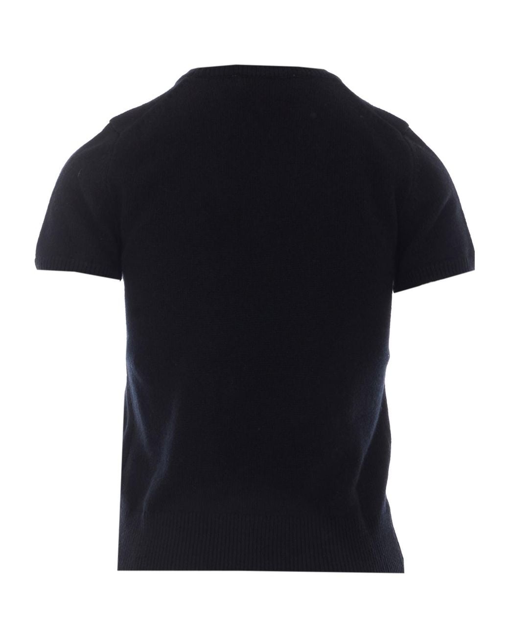 DUNST Black Short-Sleeve Knitted T-Shirt