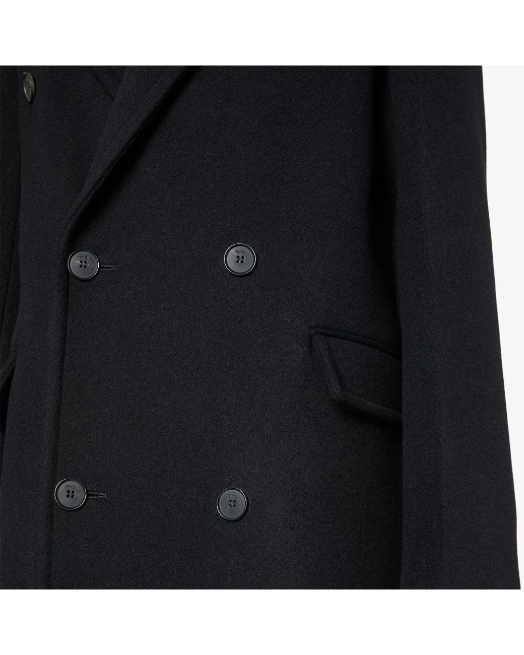 Fendi Black Wool Coat