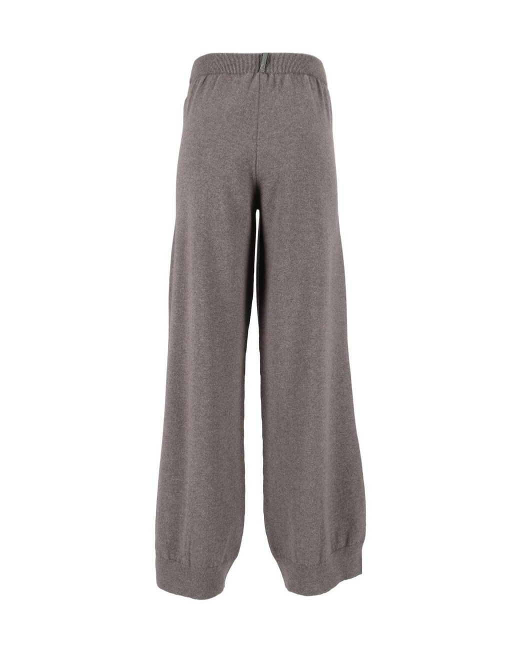 Fabiana Filippi Gray Elasticated Waistband Knitted Trousers