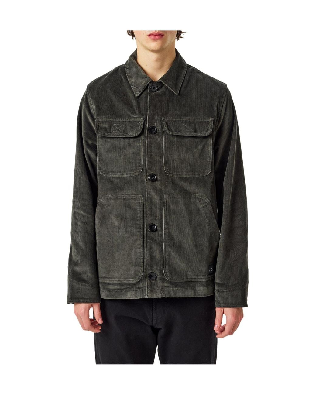 Paul Smith Black Corduroy Shirt Jacket for men