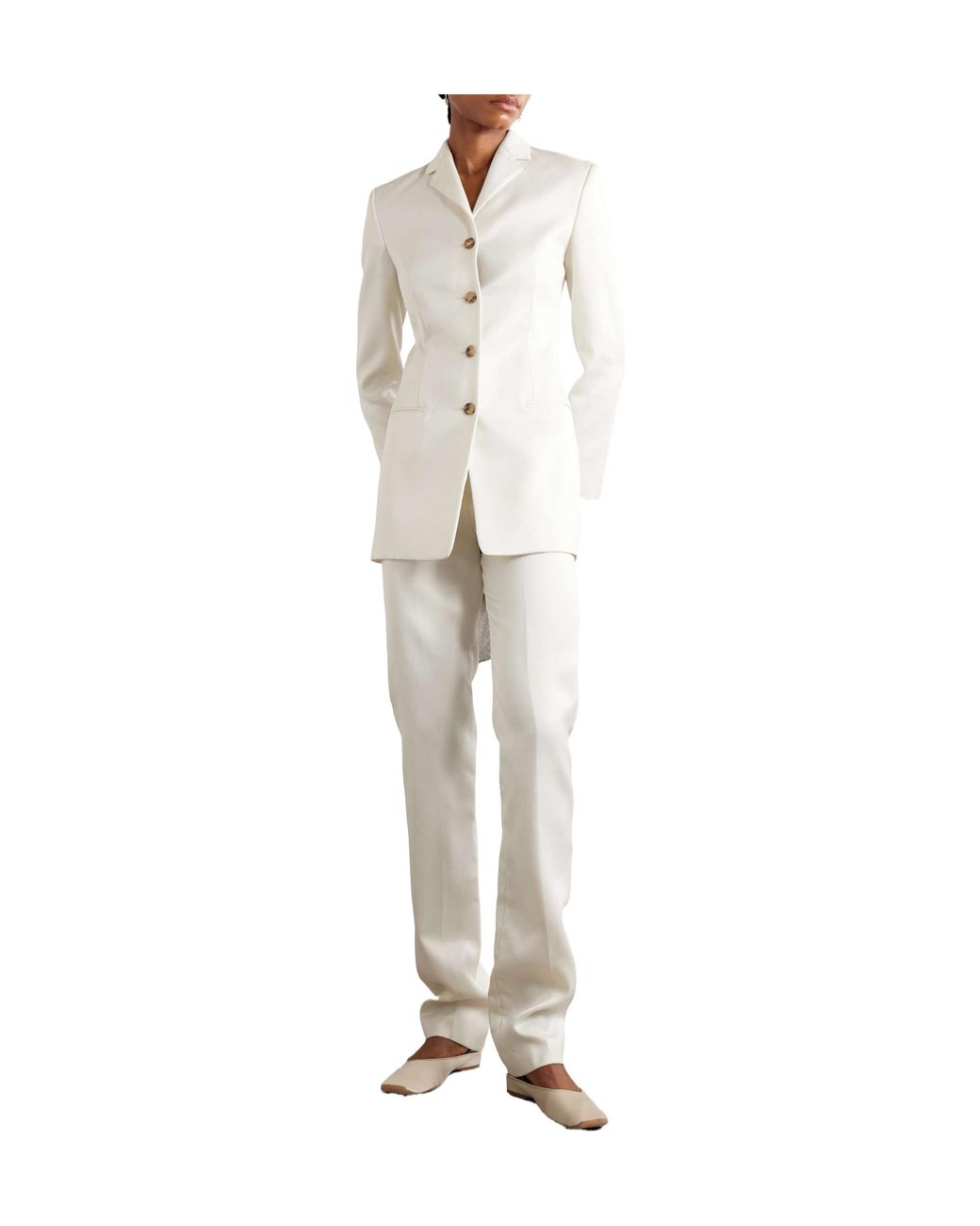 Calvin Klein White Adrian Wool And Silk-Blend Blazer