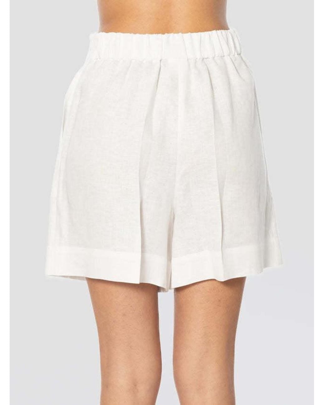 Max Mara White Wide Leg Shorts