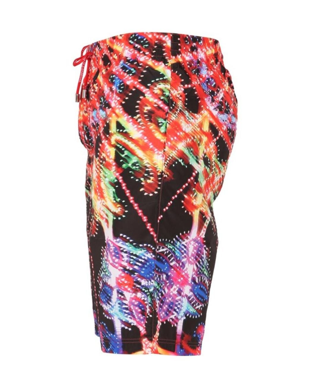 Dolce & Gabbana Red Graphic Print Drawstring Swimming Shorts for men