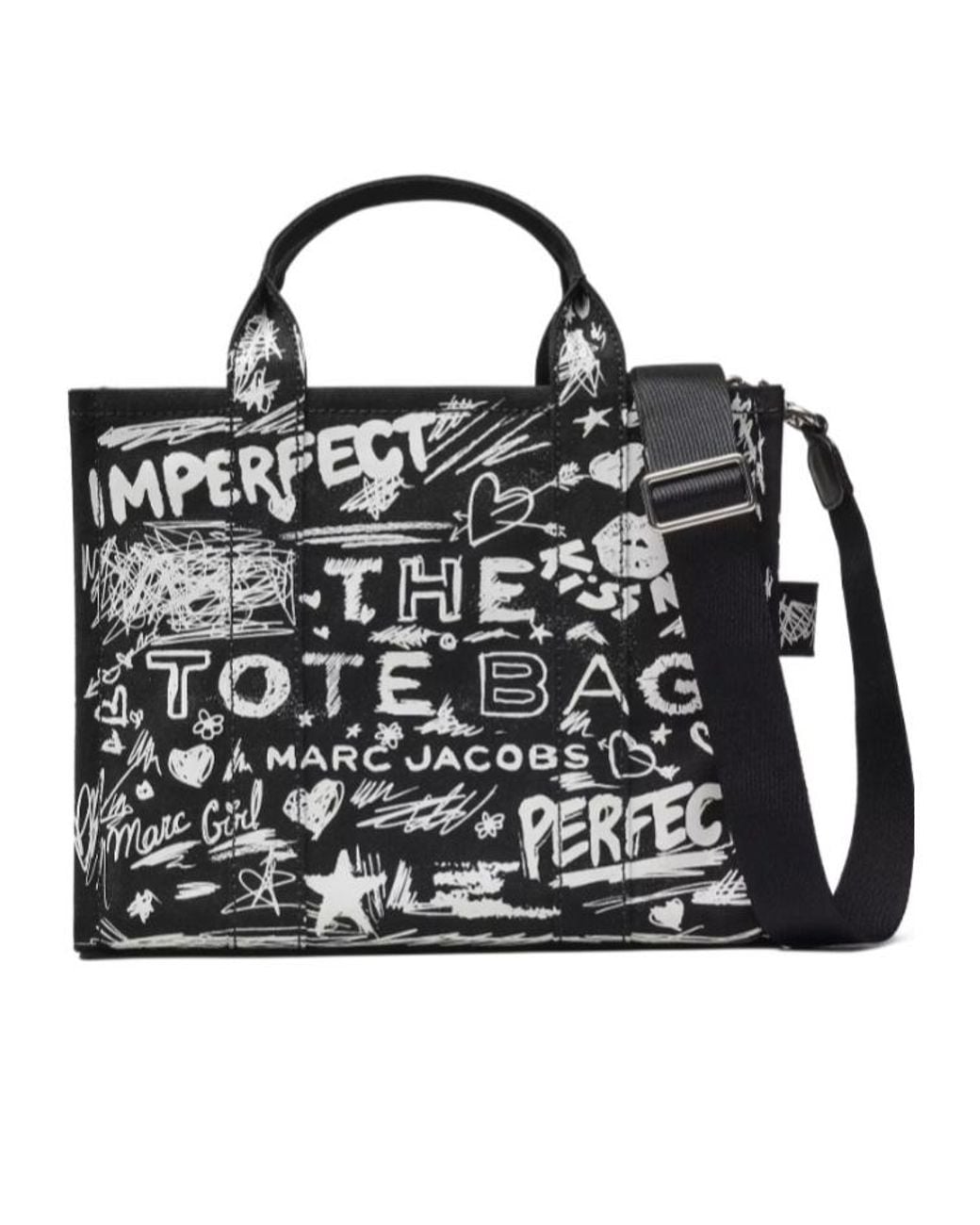 Marc Jacobs Black The Medium Printed Tote Bag