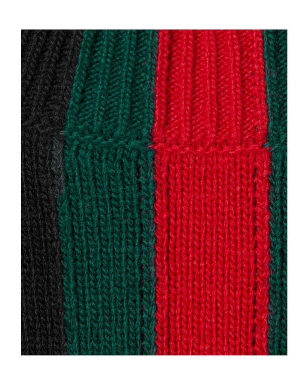 Gucci Black Fine Knit Wool Sweater With Web for men
