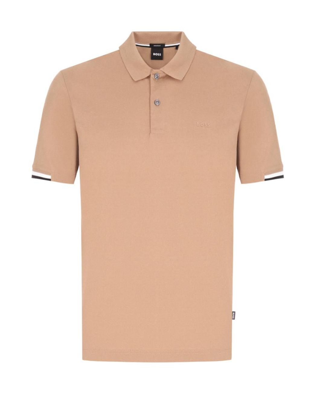 Boss Natural Boss Rubberized Logo Regular-Fit Polo Shirt for men