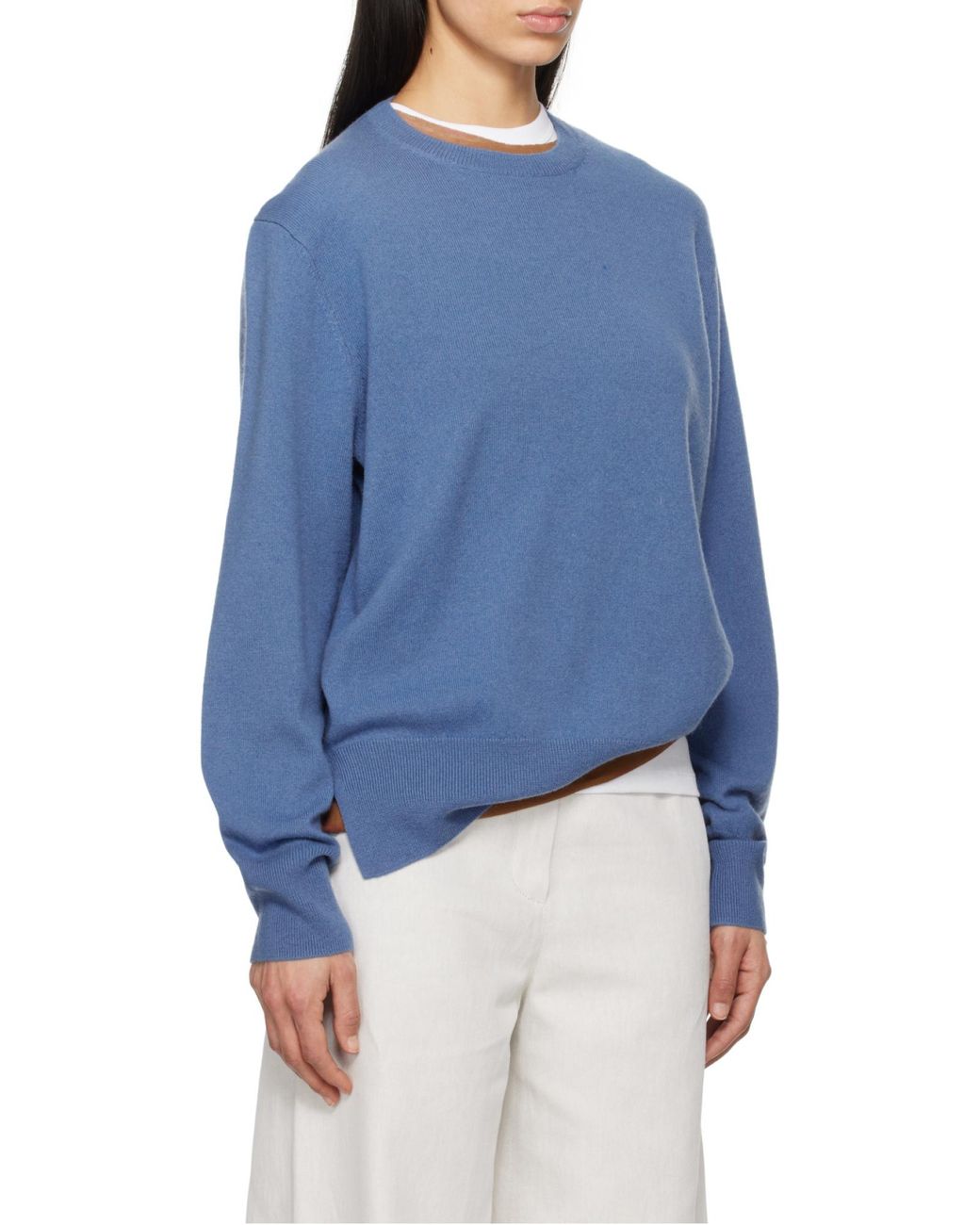 Totême Blue Totême Dropped-Shoulder Cashmere Sweater