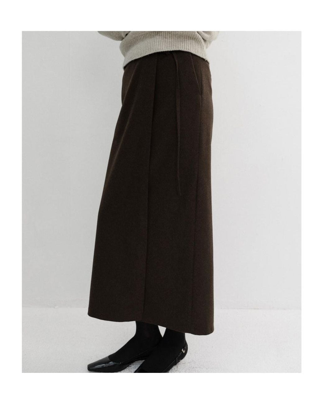 DUNST Brown Maxi Wrap Skirt