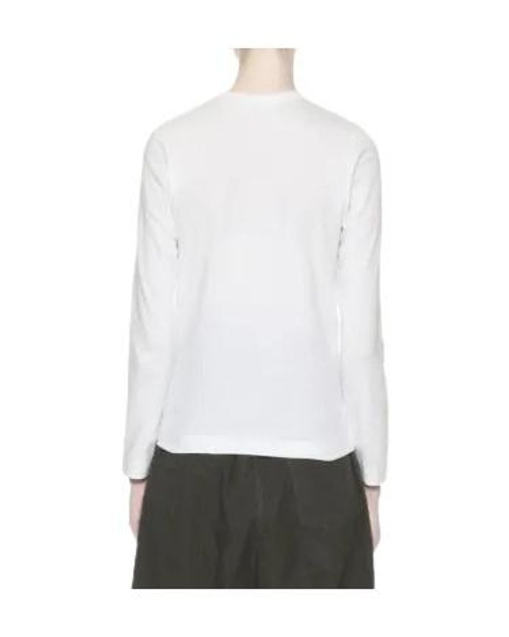 COMME DES GARÇONS PLAY White Logo-Patch T-Shirt