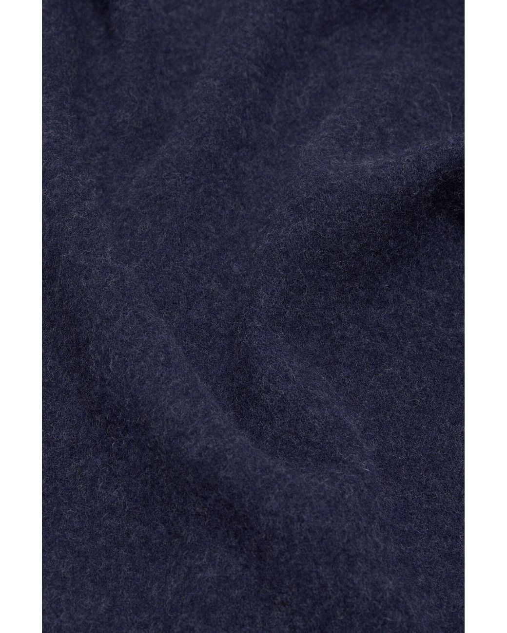 Acne Blue Fringe Wool Scarf Narrow for men
